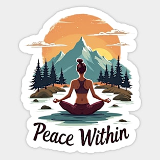Peace Within Yoga Sticker